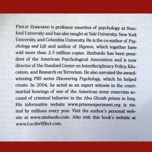 The Lucifer Effect: Understanding How Good People Turn Evil, by Philip Zimbardo - Picture 14 of 16
